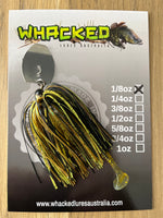 1/8oz Chatterbait ~ GREMLIN GREEN ~ Paddle Worm Trailer
