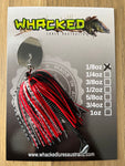 1/8oz Chatterbait ~ PHANTOM RED ~ Paddle Worm Trailer