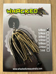1/8oz Chatterbait ~ BLACK & GOLD ~ Paddle Worm Trailer