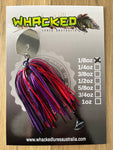 1/8oz Chatterbait ~ EVIL PURPLE ~ Paddle Worm Trailer