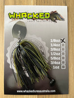 1/8oz Chatterbait ~ NATURAL GREEN ~ Paddle Worm Trailer