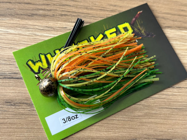 3/8oz WHACKED FOOTBALL JIG - NATURAL CITRUS