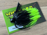 3/8oz WHACKED FOOTBALL JIG - FLURO DIP BLACK