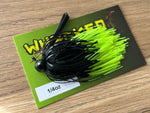 1/4oz WHACKED FOOTBALL JIG - FLURO DIP BLACK