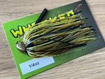 1/4oz WHACKED BRUSH HEAD JIG ~ GREMLIN GREEN