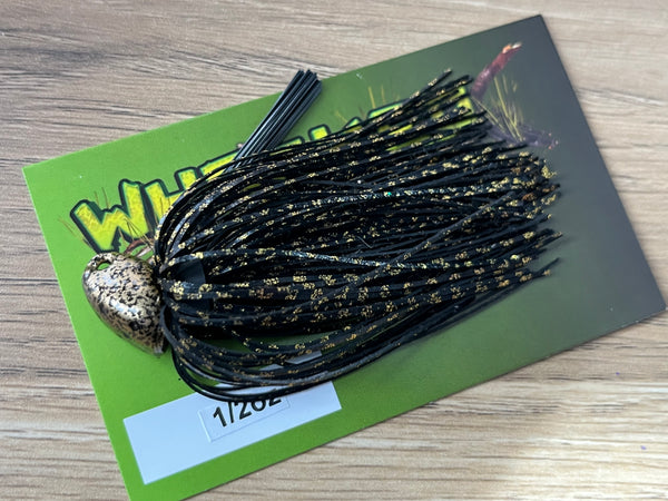 1/2oz WHACKED BRUSH HEAD JIG ~ GOLD BASS