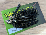 3/8oz WHACKED POISON TAIL JIG ~ GOLD BASS