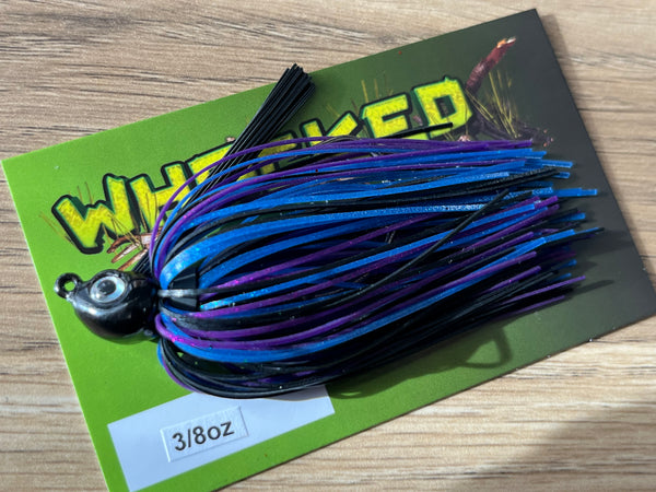 3/8oz WHACKED POISON TAIL JIG ~ BRUISER