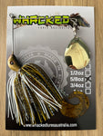 5/8oz Single Blade Spinnerbait ~ BATTLE TOAD ~ Grub Trailer (Gold Blade)
