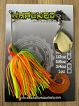 5/8oz Single Blade Spinnerbait ~ CITRUS ~ Grub Trailer (Gold Blade)