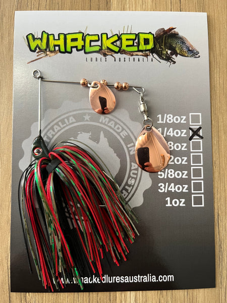 1/4oz Spinnerbait ~ NATURAL PERCH (Copper Blades)