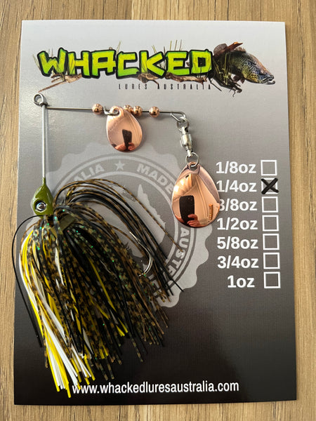 1/4oz Spinnerbait ~ MUZZA (Copper Blades)