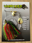 1/4oz Spinnerbait ~ REDFIN GREEN (Gold Blades)