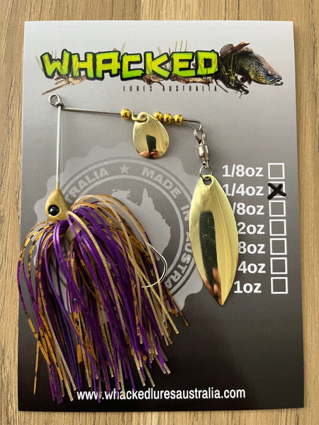 1/4oz Spinnerbait ~ REGAL GOLD (Gold Willow Blade)