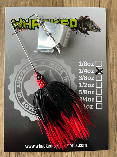 1/4oz 'Bass Basher' Buzzbait ~ FIRETIP RED