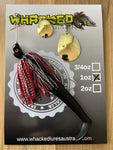 1oz Spinnerbait ~ PHANTOM BLACK ~ 5" Paddle Tail Trailer + Stinger Hook (Gold Blades)