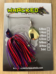 5/8oz Compact Single Blade Spinnerbait ~ EVIL PURPLE ~ Stinger Hook