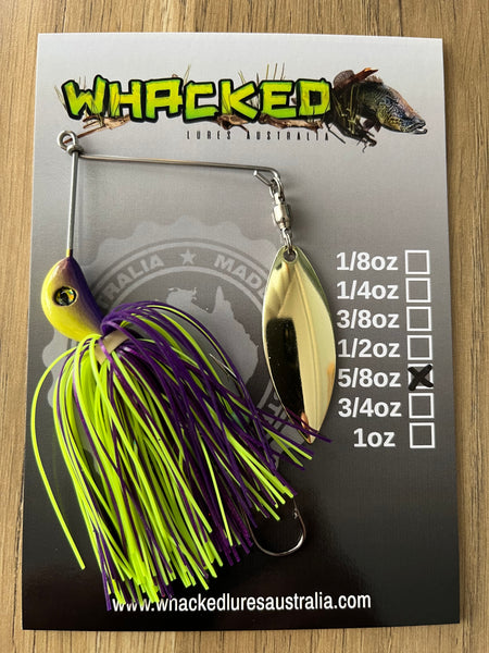 5/8oz Compact Single Willow Blade Spinnerbait ~ BAHAMA ~ Stinger Hook