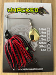 5/8oz Compact Single Blade Spinnerbait ~ PHANTOM RED ~ Stinger Hook