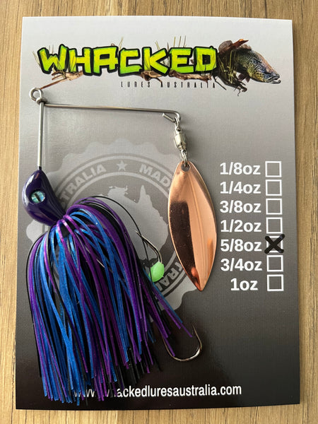 5/8oz Compact Single Willow Blade Spinnerbait ~ BRUISER ~ Stinger Hook