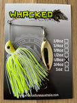5/8oz Compact Single Willow Blade Spinnerbait ~ ACID WHITE ~ Stinger Hook