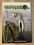 1/4oz Spinnerbait ~ GREMLIN GREEN (Gold Willow Blade)