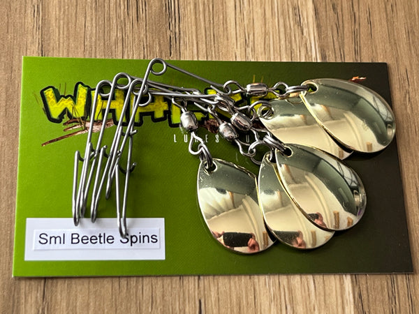 5 x Small Beetle / Jig Spins ~ Gold