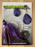 5/8oz Spinnerbait ~ NIGHT SKY PURPLE ~ Grub Trailer (Coloured Blades)