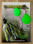 5/8oz Spinnerbait ~ BUZZ LIGHTYEAR ~ Grub Trailer (Coloured Blades)