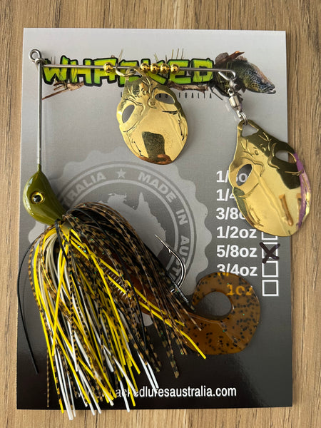 5/8oz 'Invader' Blade Spinnerbait ~ MUZZA ~ Grub Trailer
