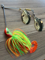 5/8oz 'Invader' Blade Spinnerbait ~ CITRUS ~ Grub Trailer