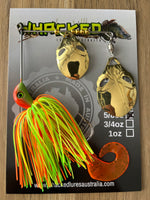 5/8oz 'Invader' Blade Spinnerbait ~ CITRUS ~ Grub Trailer
