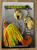 5/8oz 'Invader' Blade Spinnerbait ~ CITRUS ~ Grub Trailer