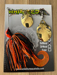 5/8oz 'Invader' Blade Spinnerbait ~ VOLCANO ~ Grub Trailer