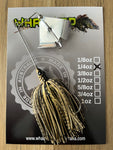1/4oz 'Bass Basher' Buzzbait ~ BLACK & GOLD (Black Eye)