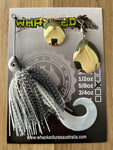 5/8oz Spinnerbait ~ BONY BREAM ~ Grub Trailer (Gold Blades)