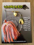 1/4oz Spinnerbait ~ ORANGE ICE (Gold Blades)