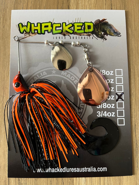 1/2oz Spinnerbait ~ VOLCANO ~ Grub Trailer (Mixed Blades)