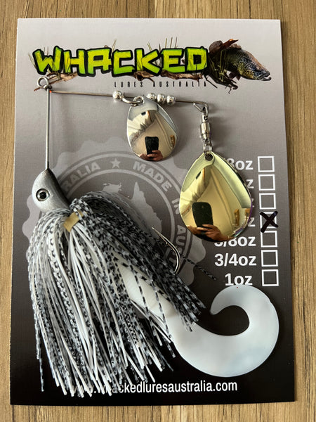 1/2oz Spinnerbait ~ BONY BREAM ~ Grub Trailer (Mixed Blades)