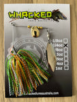 1/4oz Spinnerbait ~ FROSTED CITRUS (Silver Willow Blade)
