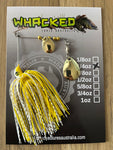 1/4oz Spinnerbait ~ YELLOW & WHITE (Gold Blades)