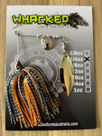 1/4oz Spinnerbait ~ ORANGE EMBER (Gold Willow Blade)