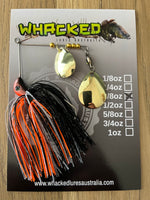 3/8oz Compact Spinnerbait ~ VOLCANO FOX (Gold Blades)