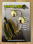 3/8oz Compact Spinnerbait ~ GREMLIN GREEN (Gold Blades)