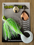 3/4oz Spinnerbait ~ LIME SPLICE ~ Grub Trailer (Mixed Blades)