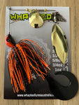 3/4oz Spinnerbait ~ VOLCANO ~ Grub Trailer (Gold Willow Blade)