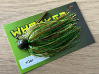 1/2oz WHACKED FOOTBALL JIG ~ SPOTTED GREEN