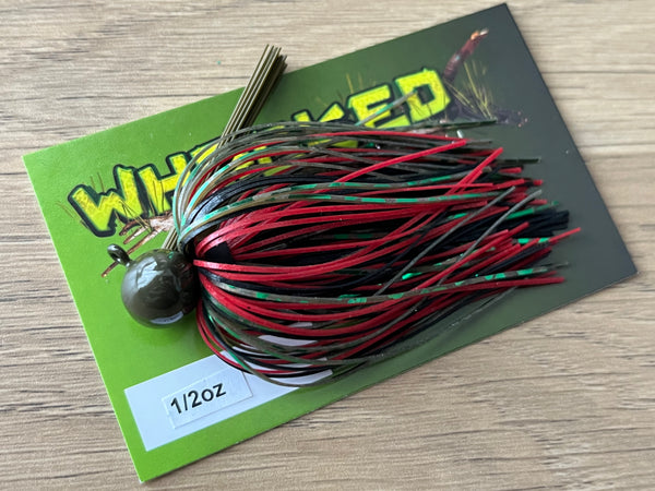 1/2oz WHACKED FOOTBALL JIG ~ NATURAL PERCH