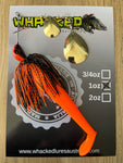 1oz Spinnerbait ~ VOLCANO ~ 5" Paddle Tail Trailer + Stinger Hook (Gold Blades)
