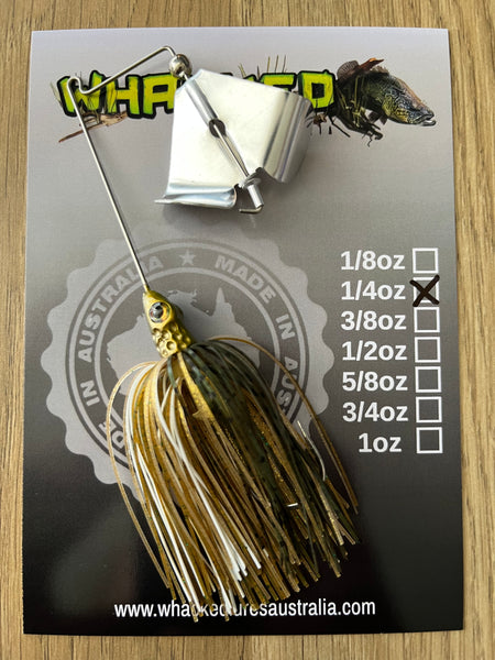 1/4oz 'Bass Basher' Buzzbait ~ NATURAL GREEN GOLD